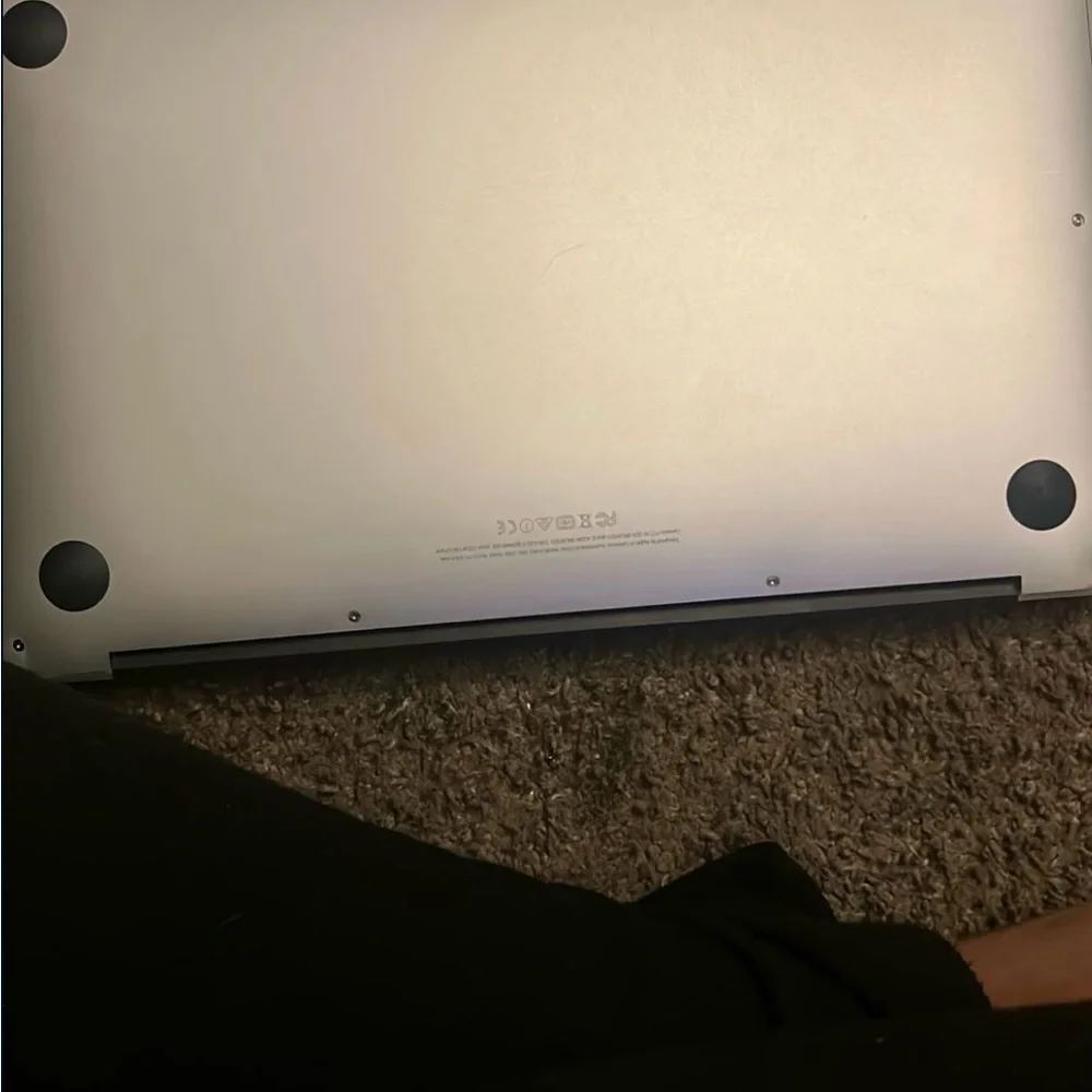 Apple Laptop in Silver and Black
